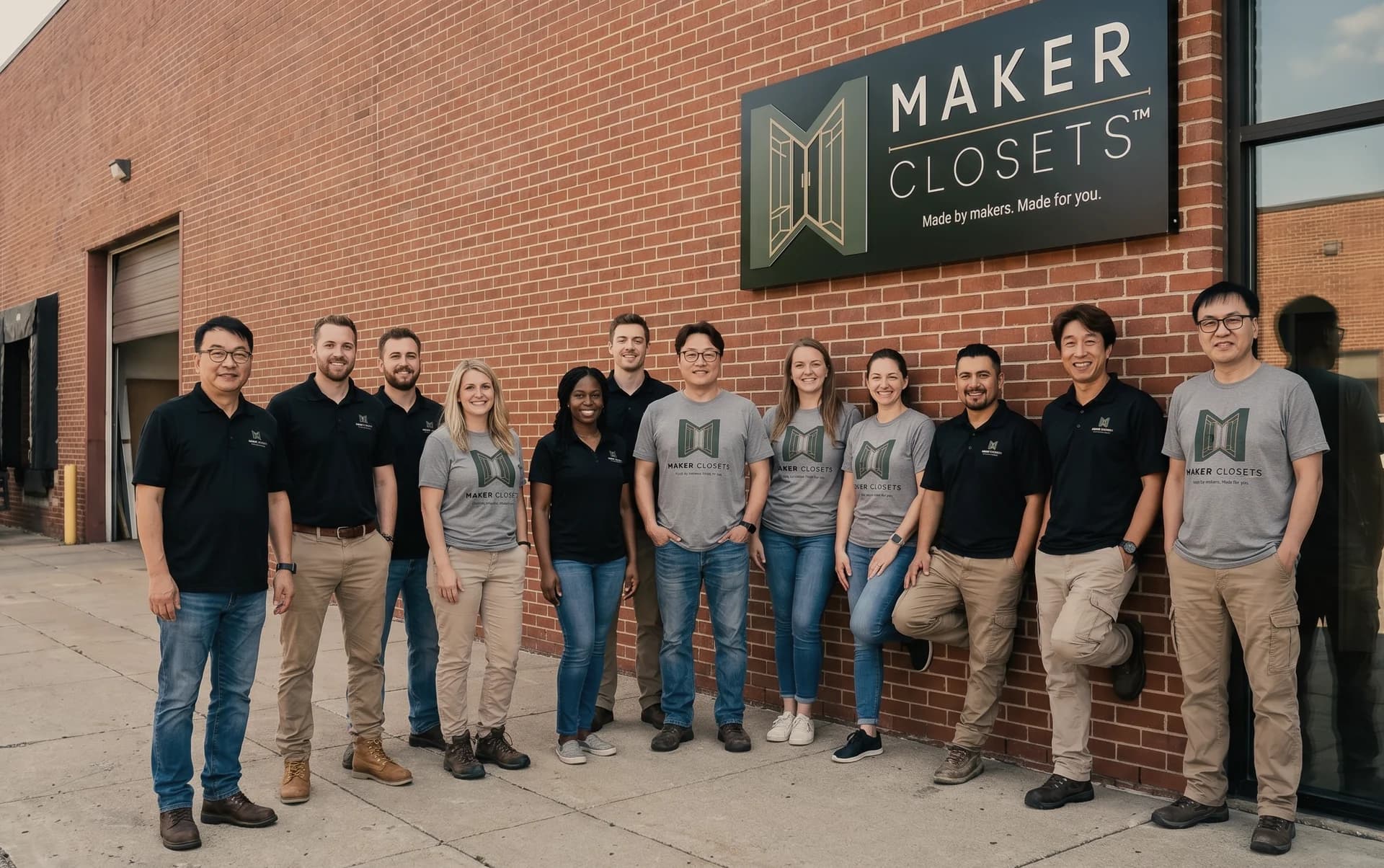 The Maker Closets team outside our DMV workshop